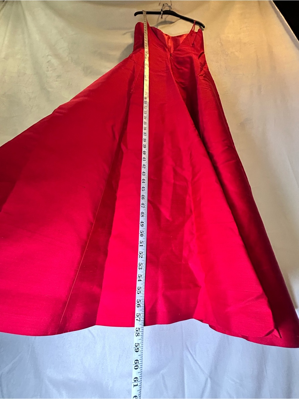 NWT Vintage Lauren Ralph Lauren Red Silk Formal Evening Gown Prom Dress Size 8 - Picture 12 of 16
